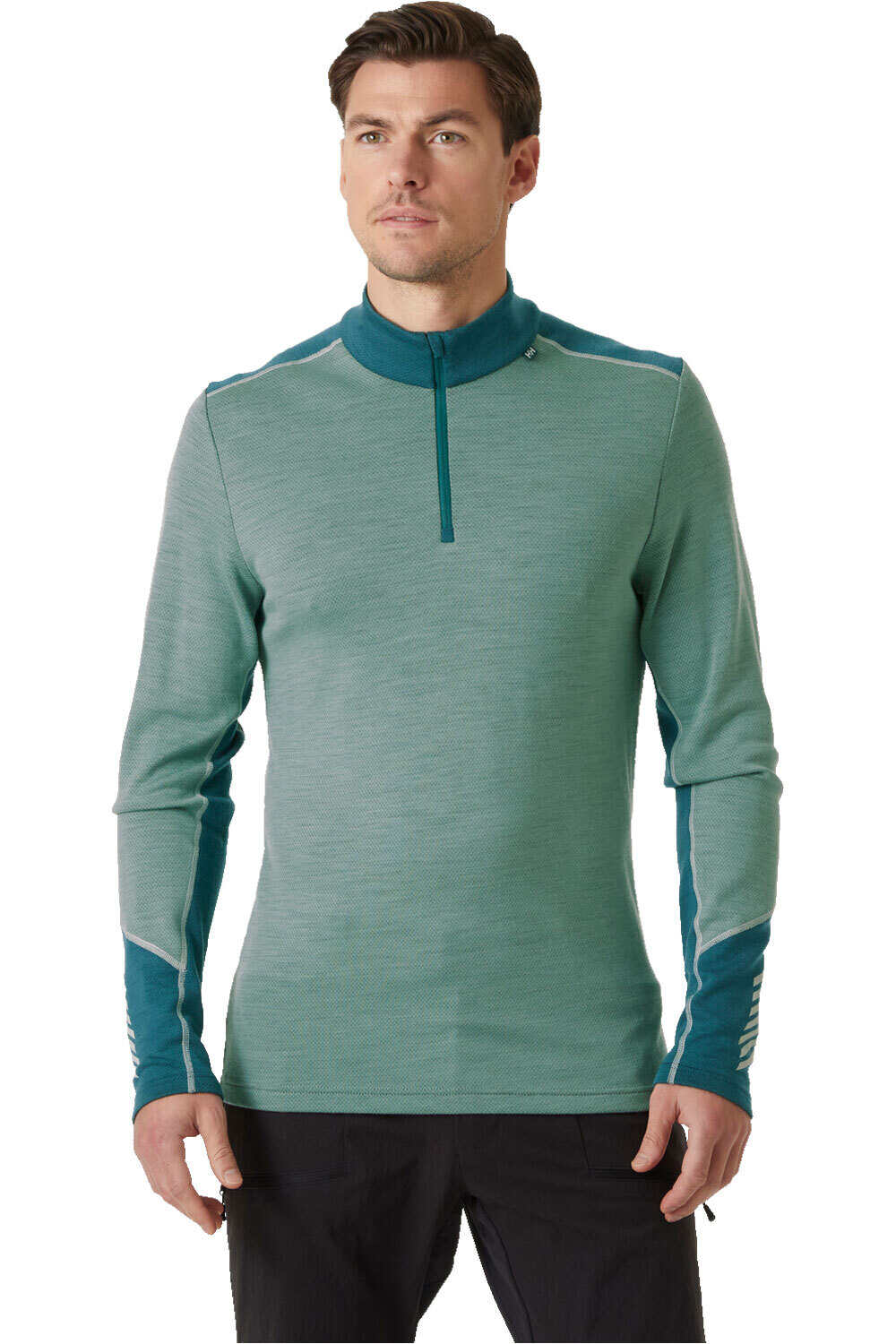 Helly Hansen camiseta térmica manga larga hombre LIFA MERINO MIDWEIGHT 1/2 ZIP vista frontal