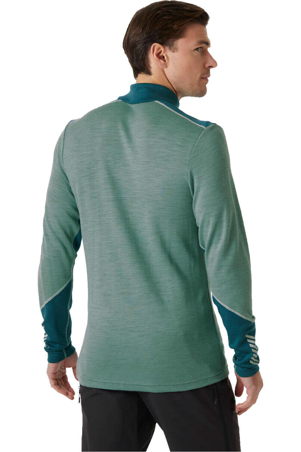 Helly Hansen camiseta térmica manga larga hombre LIFA MERINO MIDWEIGHT 1/2 ZIP vista trasera