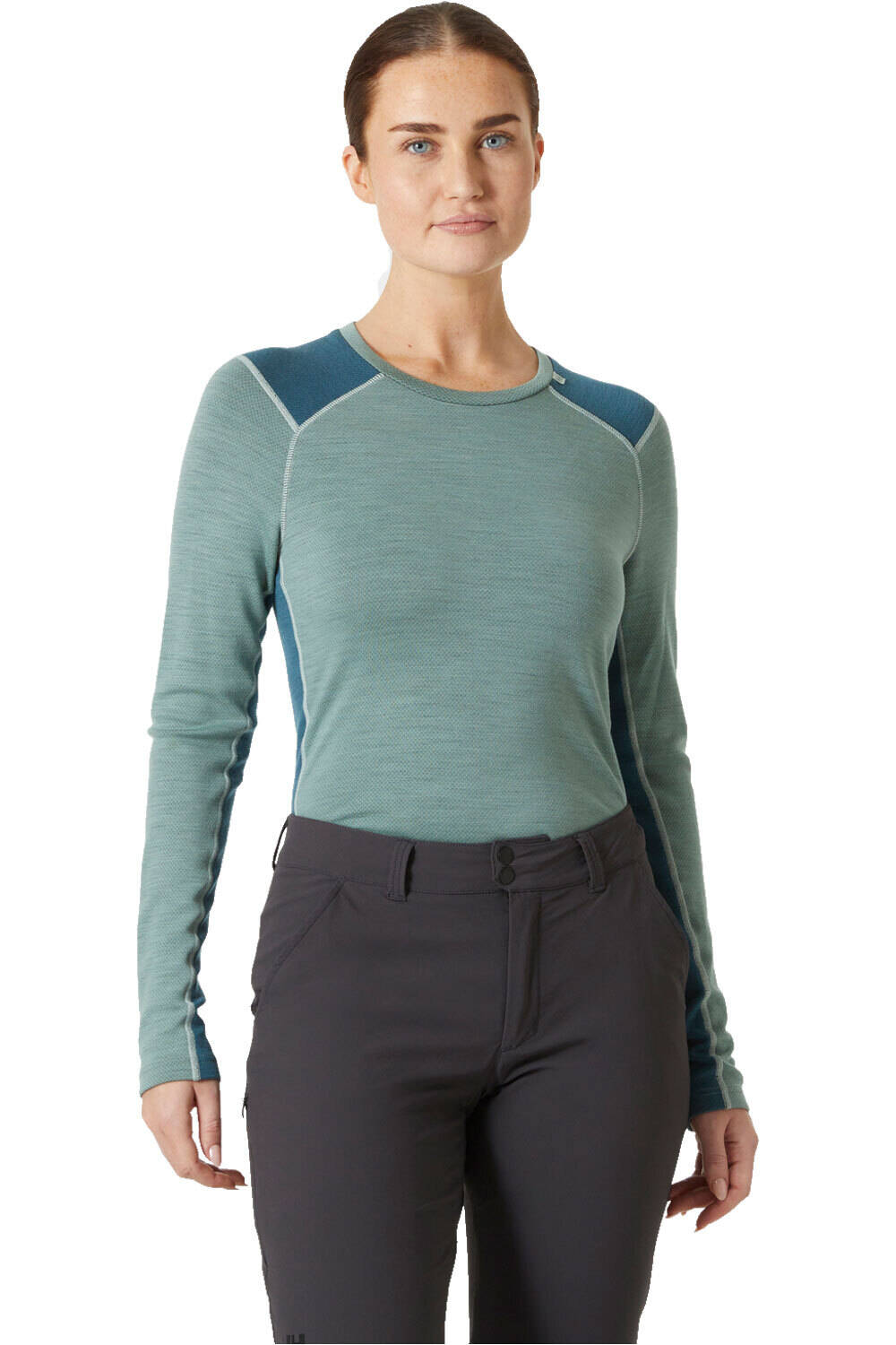 Helly Hansen camiseta térmica manga larga mujer W LIFA MERINO MIDWEIGHT CREW vista frontal