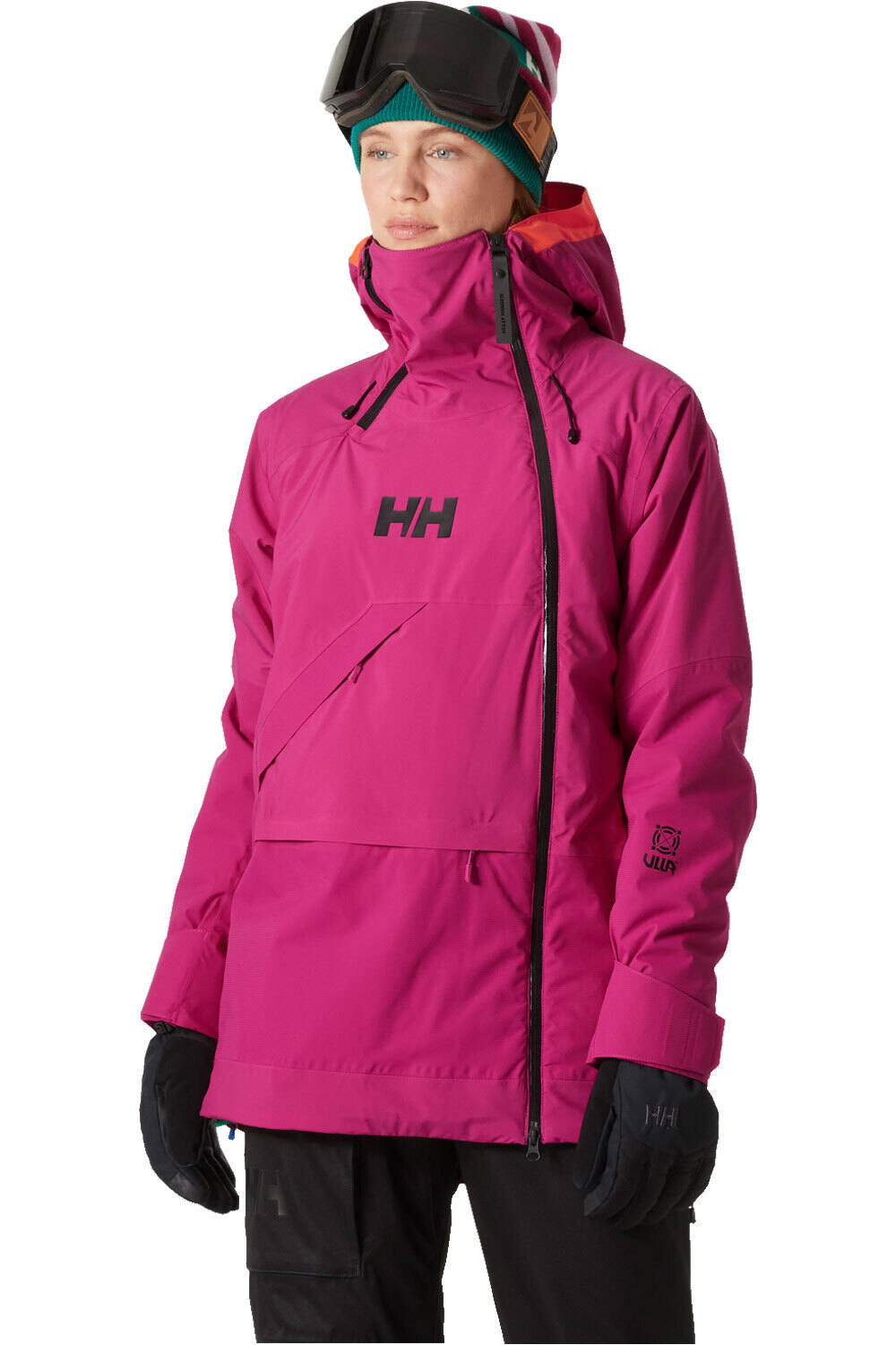 Helly Hansen chaqueta esquí mujer W POWCHASER ASYM JACKET vista frontal