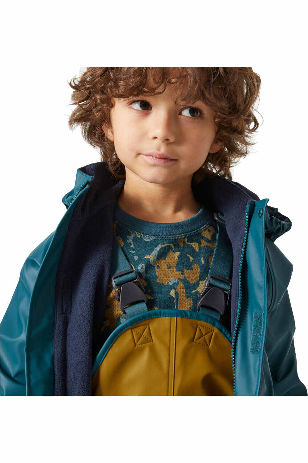 Helly Hansen chubasquero impermeable niño K BERGEN FLEECE PU RAINSET 2.0 03