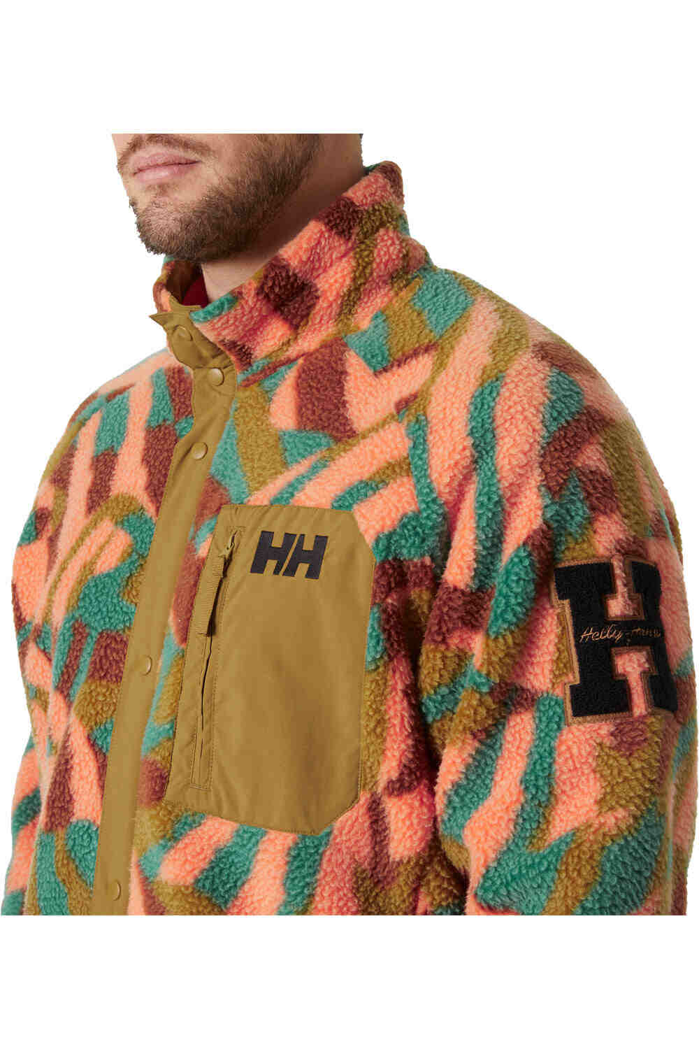 Helly Hansen forro polar hombre PANORAMA PRINTED PILE SNAP vista detalle