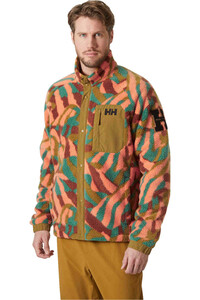 Helly Hansen forro polar hombre PANORAMA PRINTED PILE SNAP vista frontal