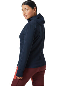 Helly Hansen forro polar mujer W EVOLVED AIR HOODED MIDLAYER vista trasera