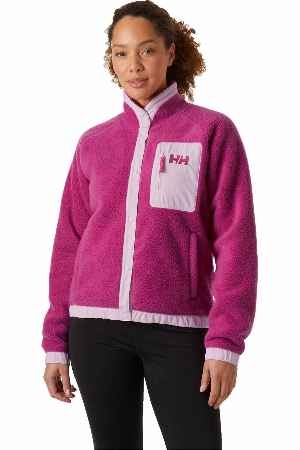 Helly Hansen forro polar mujer W IMPERIAL PILE SNAP vista frontal