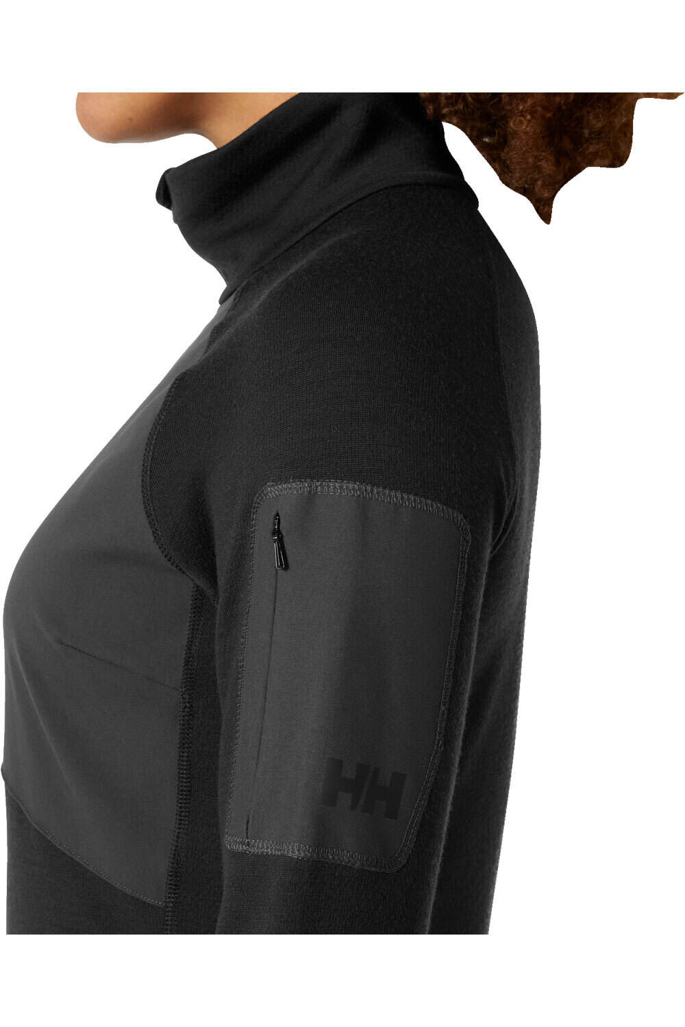 Helly Hansen forro polar mujer W LIFA MERINO MIDLAYER 1/2 ZIP vista detalle