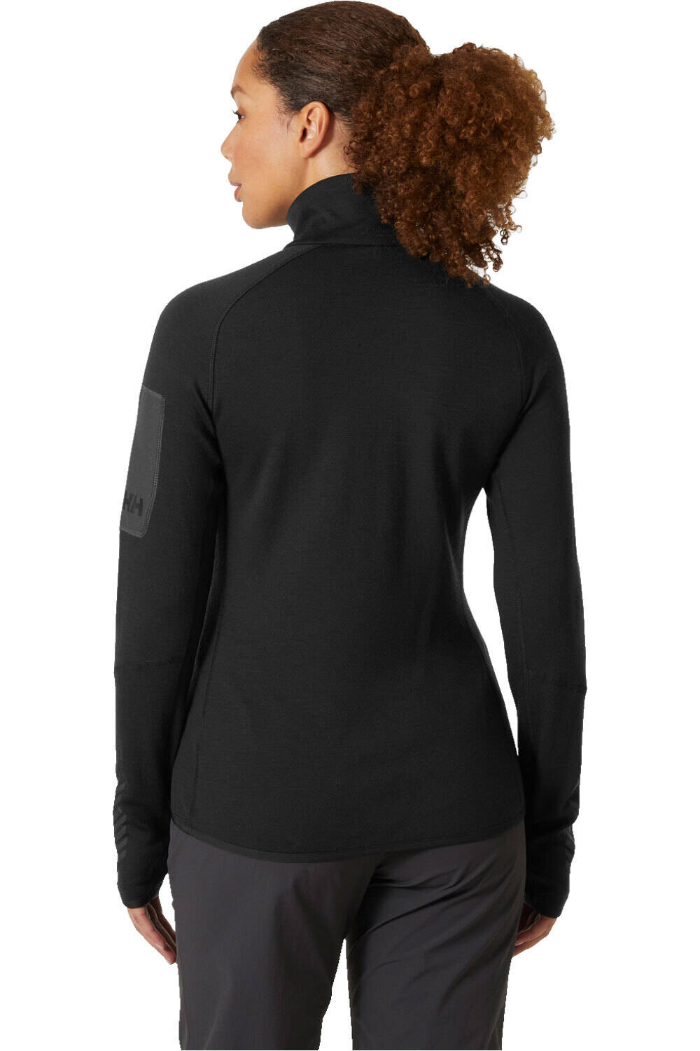 Helly Hansen forro polar mujer W LIFA MERINO MIDLAYER 1/2 ZIP vista trasera