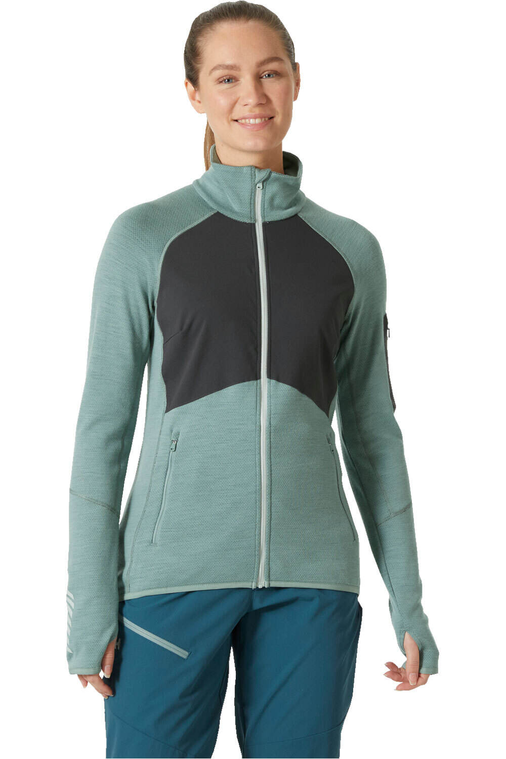 Helly Hansen forro polar mujer W LIFA MERINO MIDLAYER vista frontal