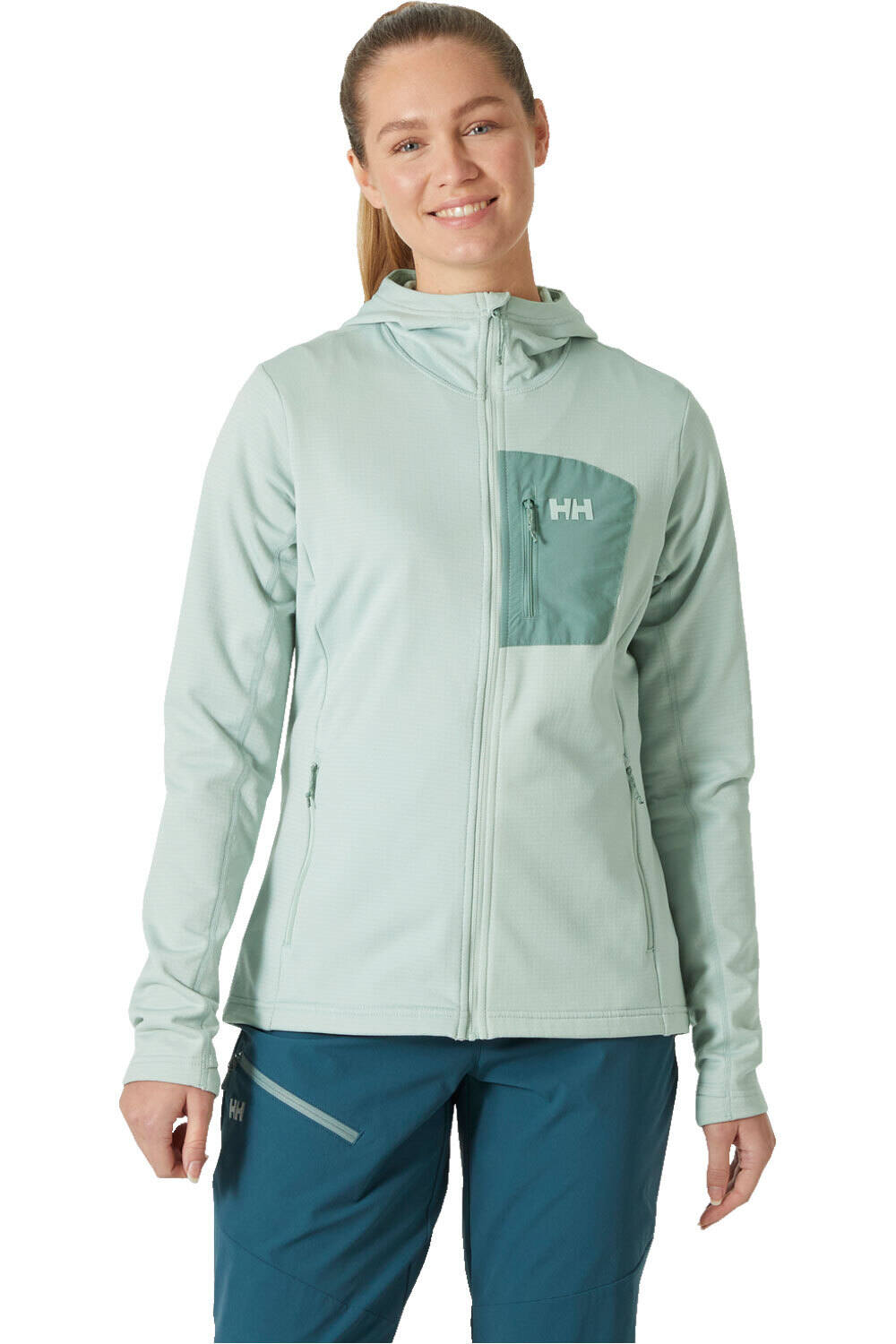 Helly Hansen forro polar mujer W VERSALITE HOODED JACKET vista frontal