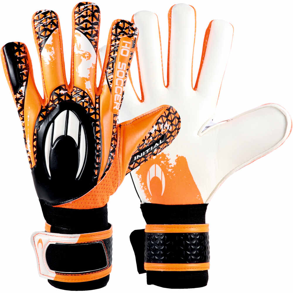 Ho Soccer guantes portero infantil INITIAL ARENA NG FLASH ORANGE vista frontal