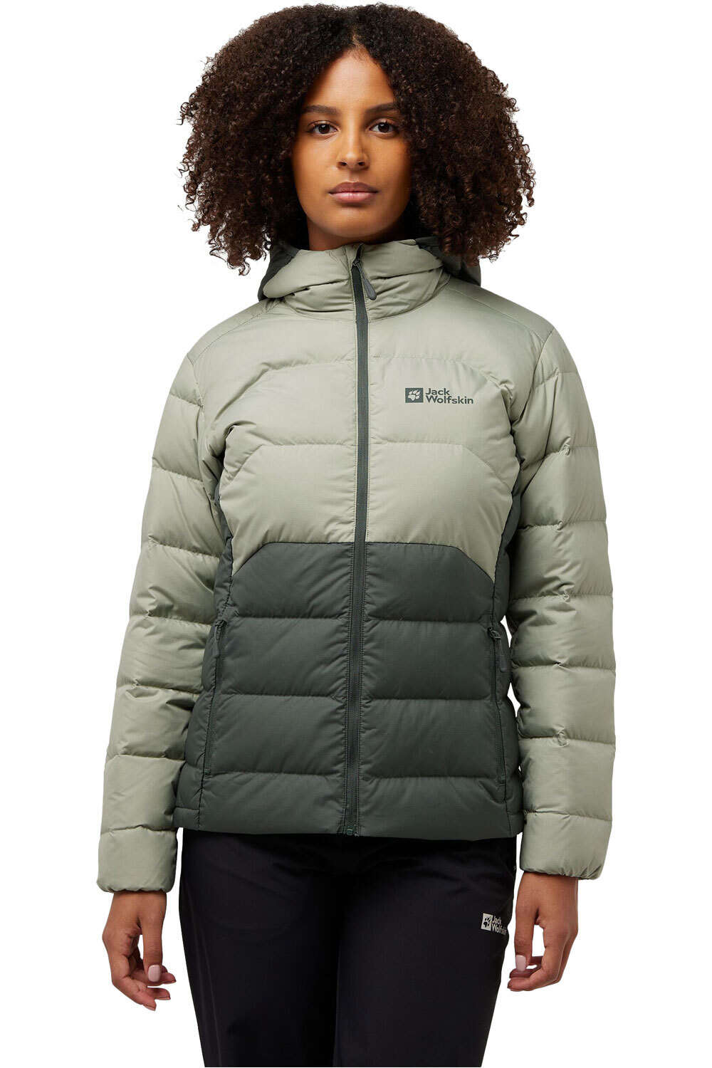 Jack Wolfskin chaqueta outdoor mujer ATHER DOWN HOODY W vista frontal