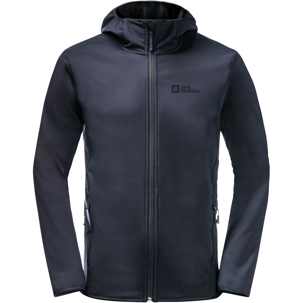 Jack Wolfskin chaqueta softshell hombre BORNBERG HOODY M vista frontal