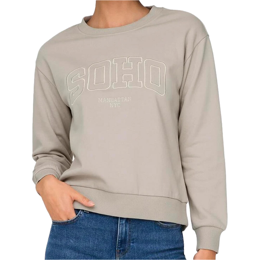 Jaqueline De Yong sudadera mujer JDYPARIS L/S EMB SWEAT JRS vista frontal