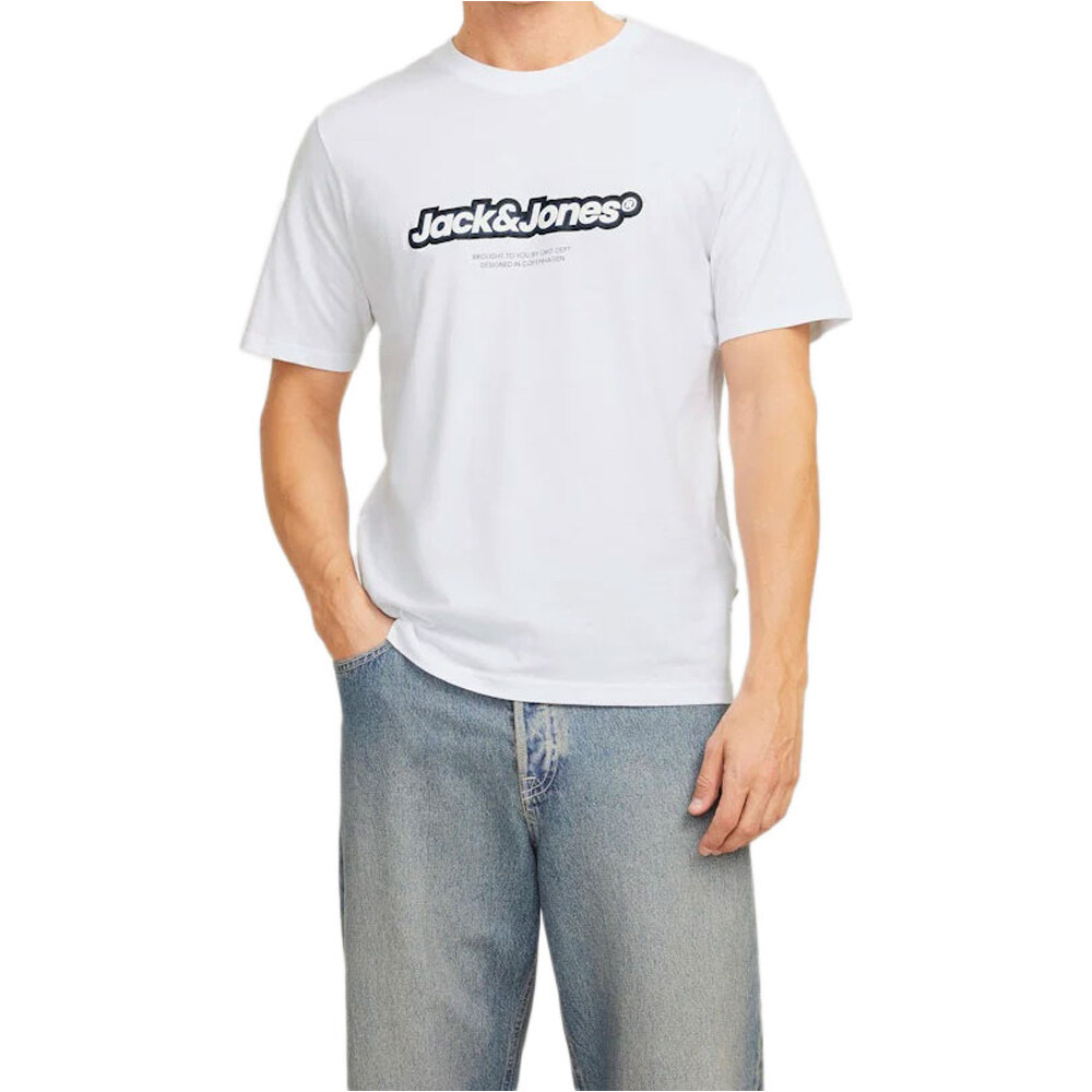 J&J camiseta manga corta hombre JORVESTERBRO NEWTON BRANDING TEE SS CN vista frontal