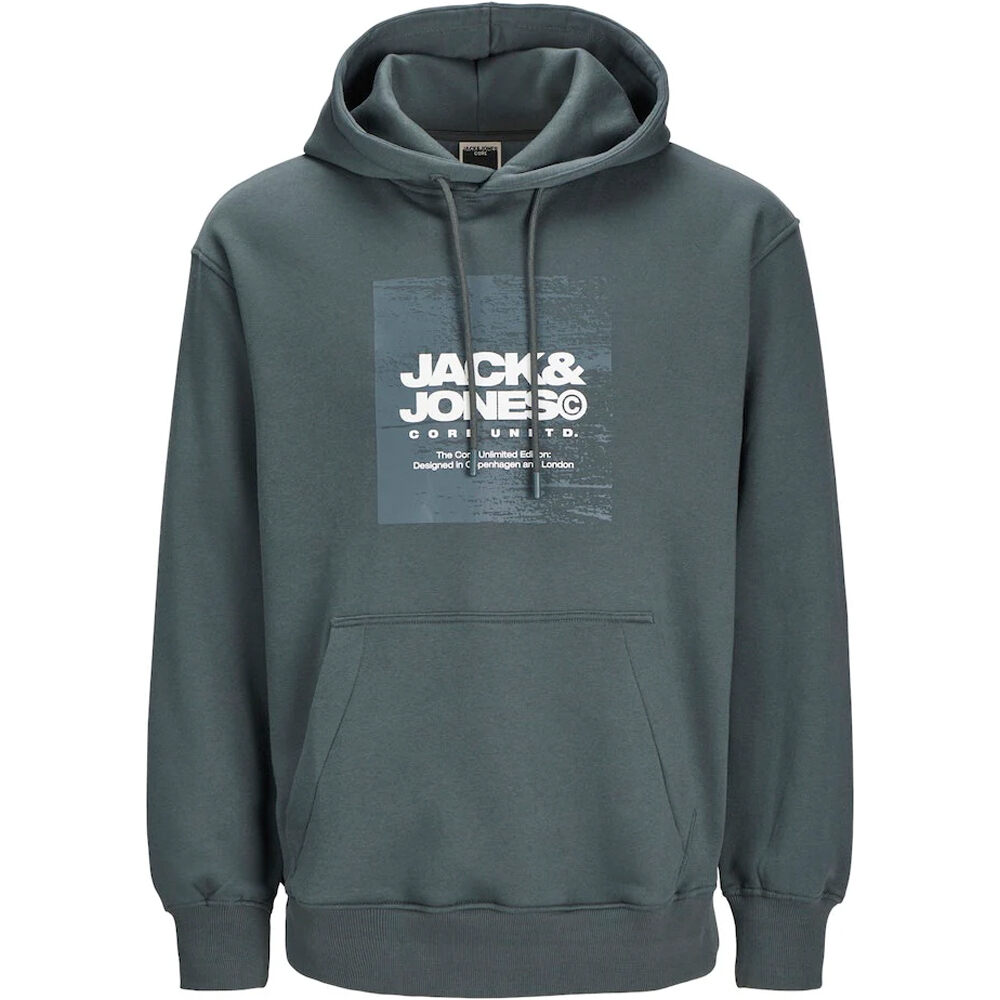 J&J sudadera hombre JCOAERO FRONT PRINT SWEAT HOOD vista frontal