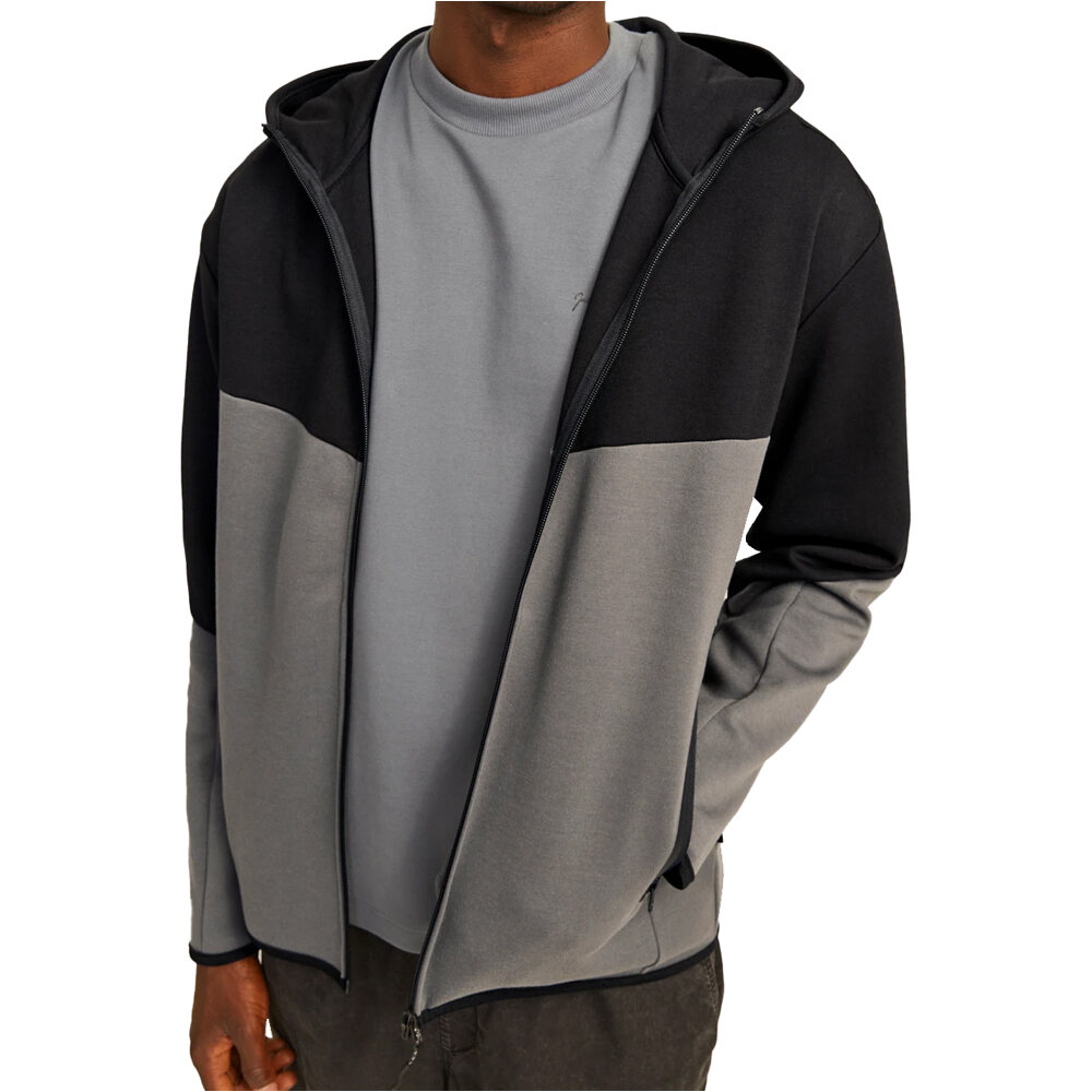 J&J sudadera hombre JCOFUSION BLOCKING SWEAT ZIP HOOD vista detalle