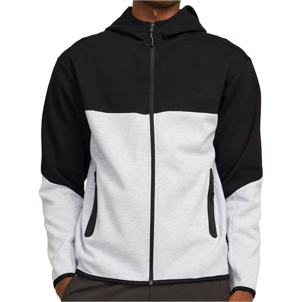 J&J sudadera hombre JCOFUSION BLOCKING SWEAT ZIP HOOD vista frontal