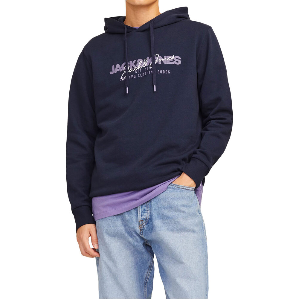 J&J sudadera hombre JJALVIS SWEAT HOOD vista frontal