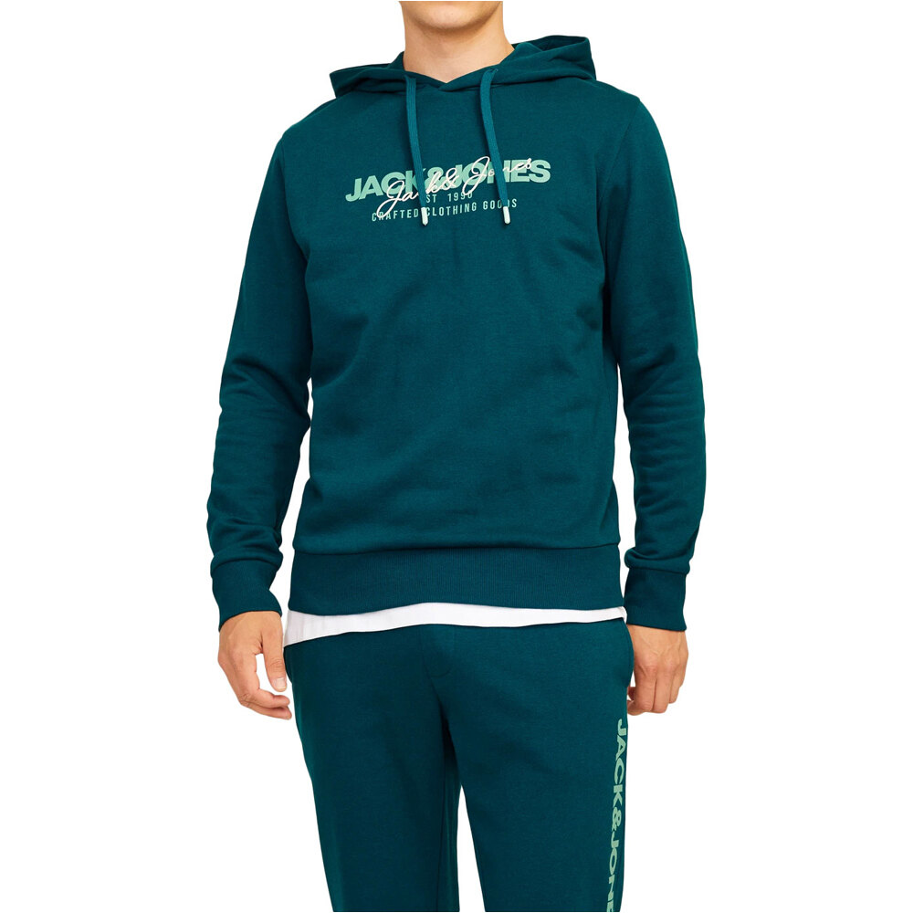 J&J sudadera hombre JJALVIS SWEAT HOOD vista frontal