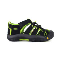 Keen sandalias trekking niño NEWPORT H2 BLACK/LIME GREEN lateral exterior