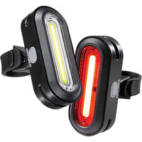 Kriptonics kit luces bicicleta Luz Avenue F-100 & R-50 Set vista frontal