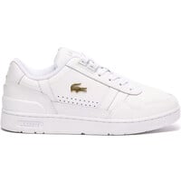 Lacoste zapatilla moda mujer T-CLIP LEATHER SNEAKERS lateral exterior