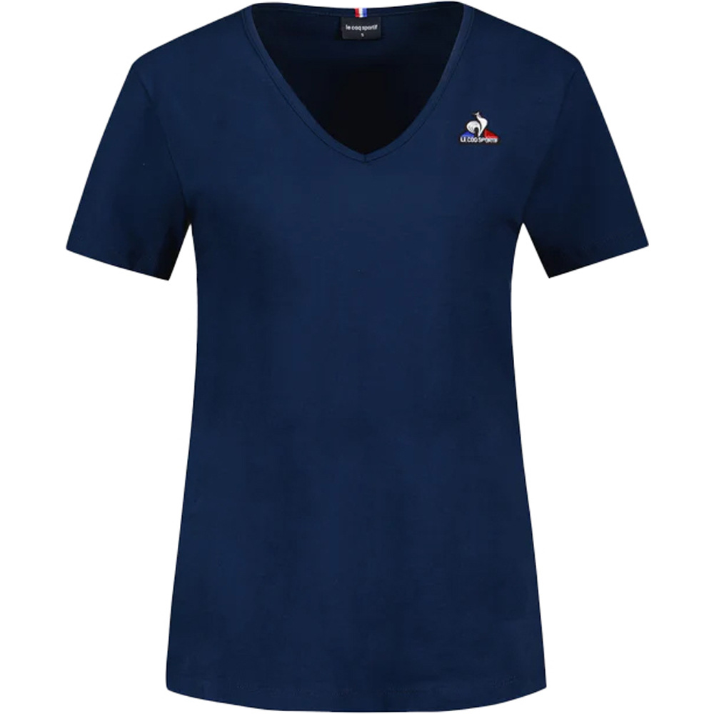 Le Coq Sportif camiseta manga corta mujer ESS Tee SS Col V N1 W vista detalle