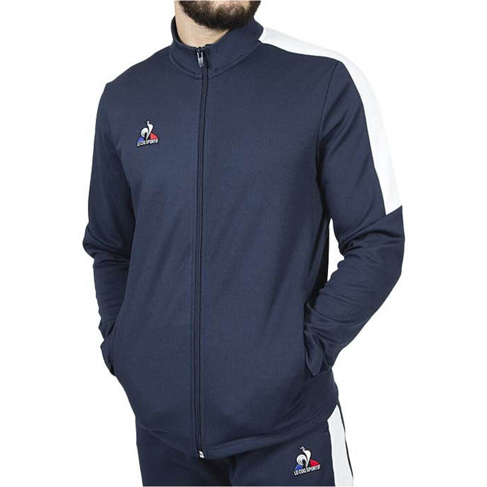 Le Coq Sportif sudadera hombre FZ Sweat PRESENTATION BICOLORE N1 M vista frontal