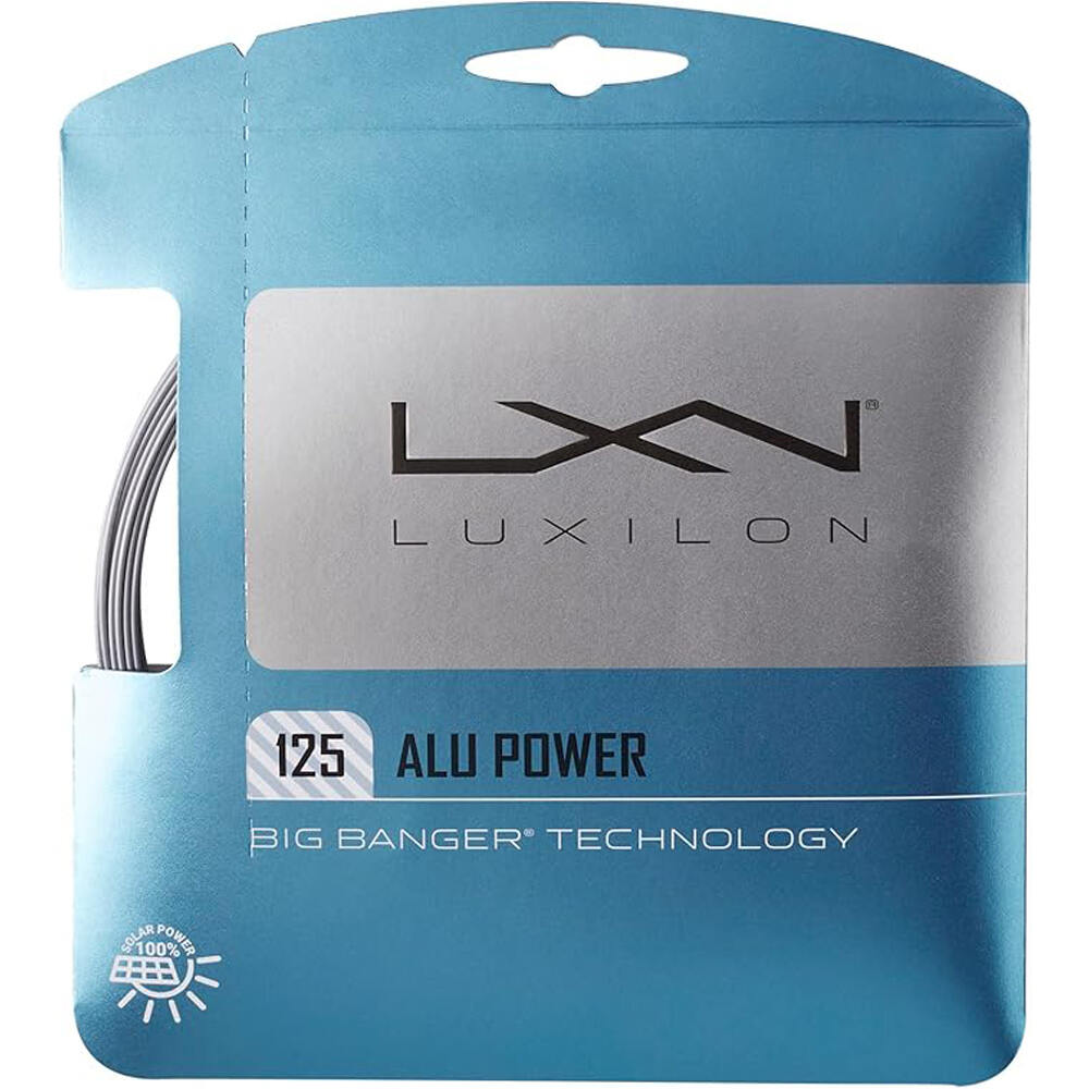 Luxilon cordaje tenis BB ALU POWER SILVER G7.5 vista frontal