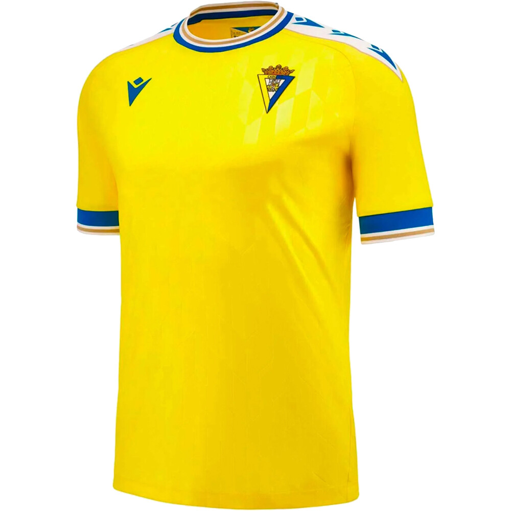 Macron camiseta de fútbol oficiales niño CADIZ 25 HOME SHIRT SS JR vista frontal