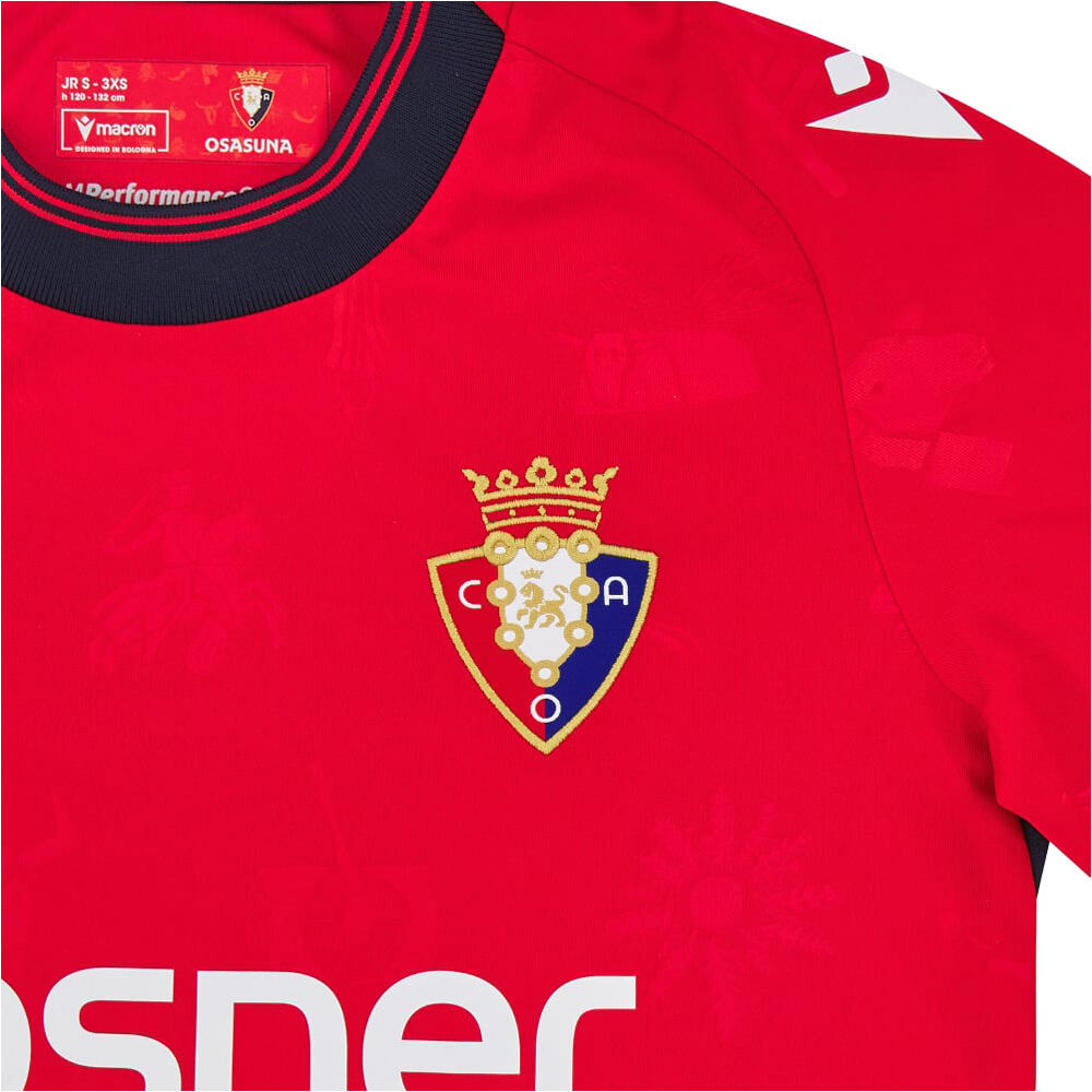 Macron equipación fútbol niño OSASUNA 25 HOME BOXSET KID vista detalle