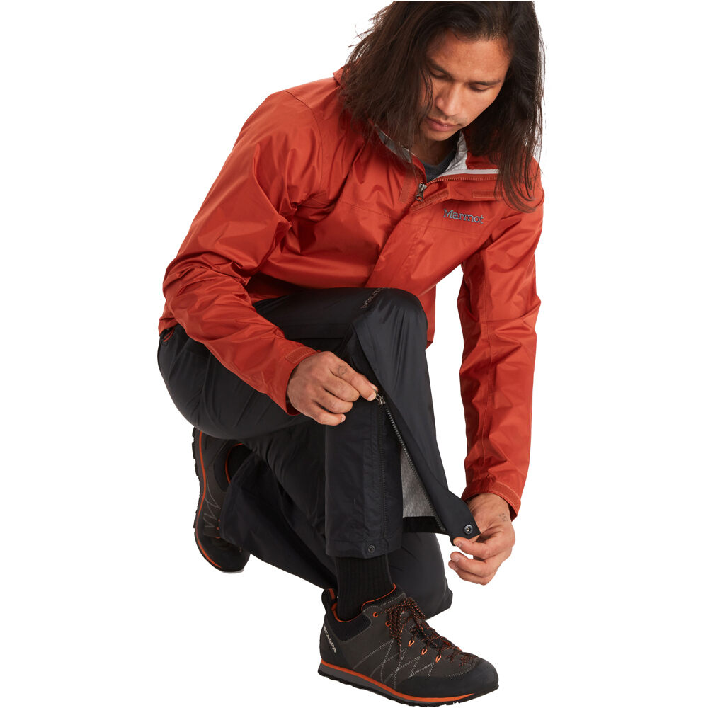 Marmot pantalón impermeable hombre PreCip Eco Full Zip Pant Long vista trasera