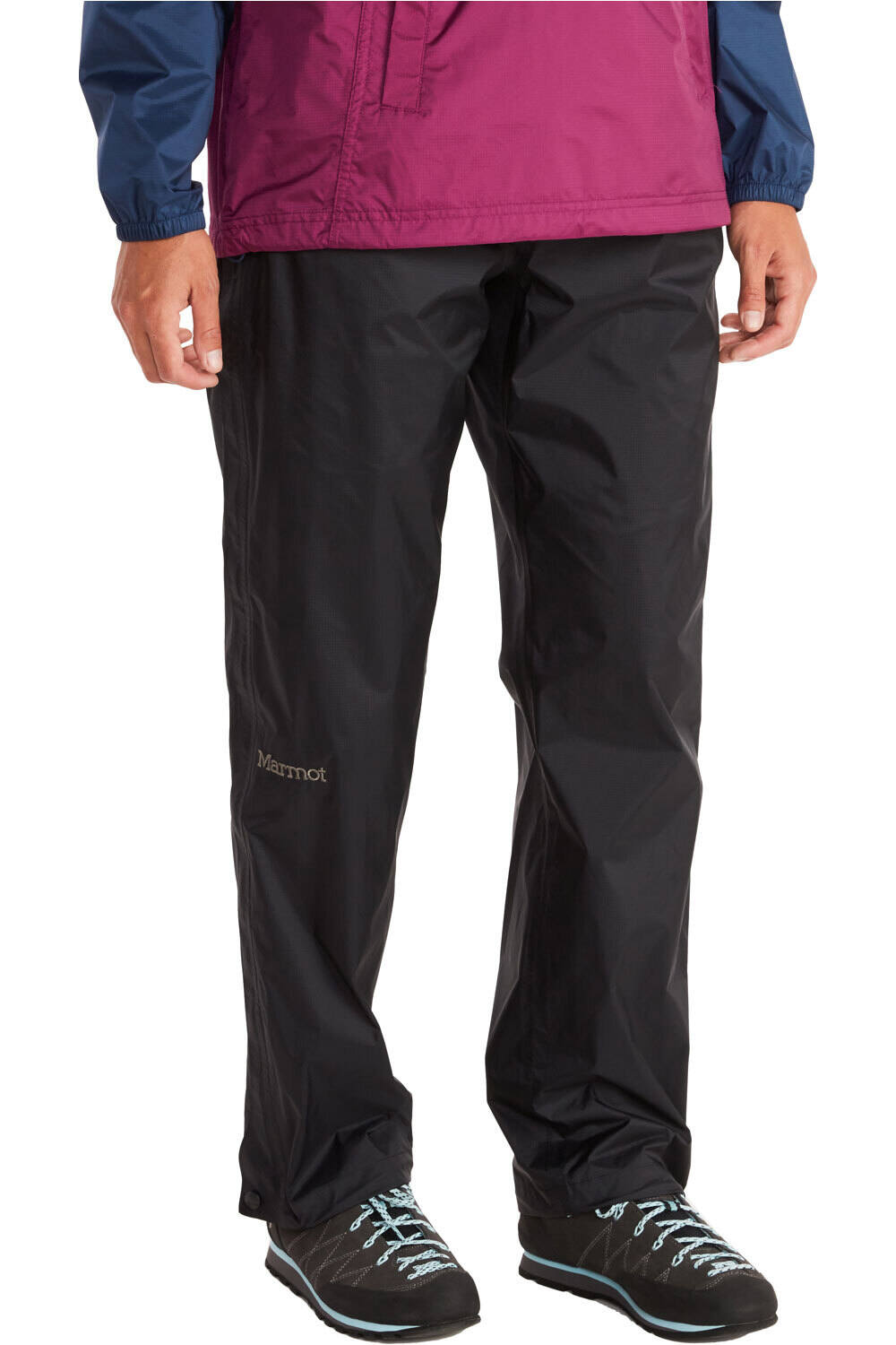 Marmot pantalón impermeable mujer Wm's PreCip Eco Full Zip Pant Short vista trasera