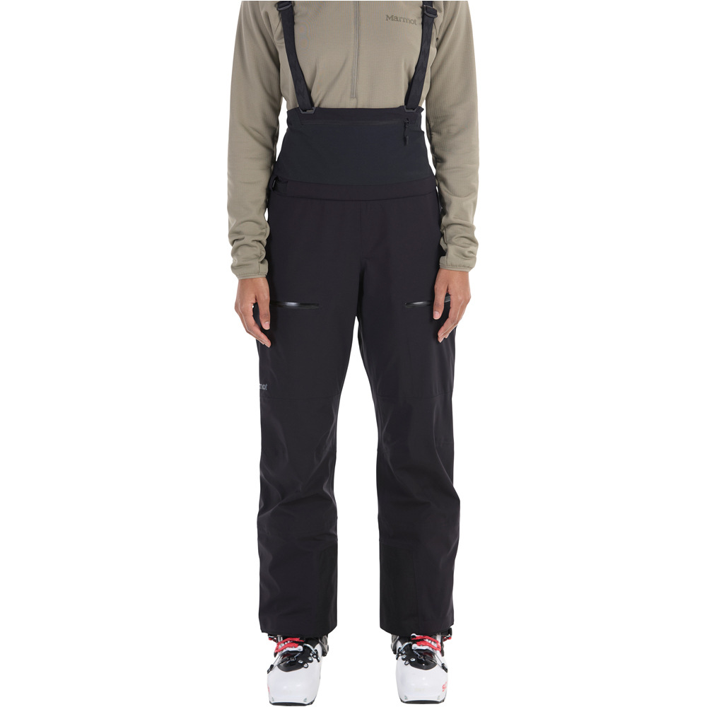 Marmot pantalones esquí mujer Wm's Solitude UL Bio 1/4 Bib vista trasera