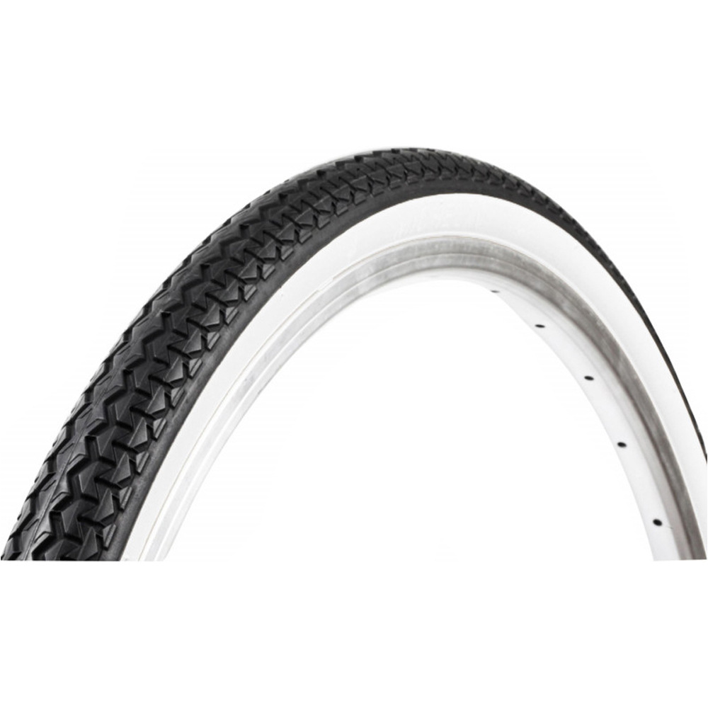 Michelin cubiertas bicicleta paseo MICHELIN 650x35A WORLD TOUR BLANCA/NEGRA vista frontal