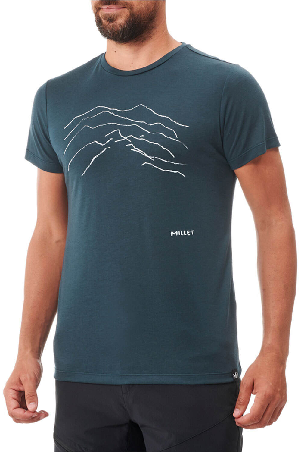 Millet camiseta montaña manga corta hombre BLURRY MOUNTAINS TS SS M vista frontal