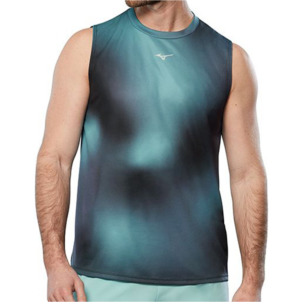 Mizuno camiseta entrenamiento tirantes hombre Core Graphic Sleeveless vista frontal