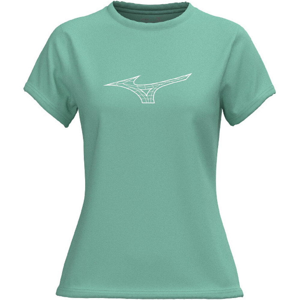 Mizuno camisetas fitness mujer Athletics RB Tee(W) vista frontal