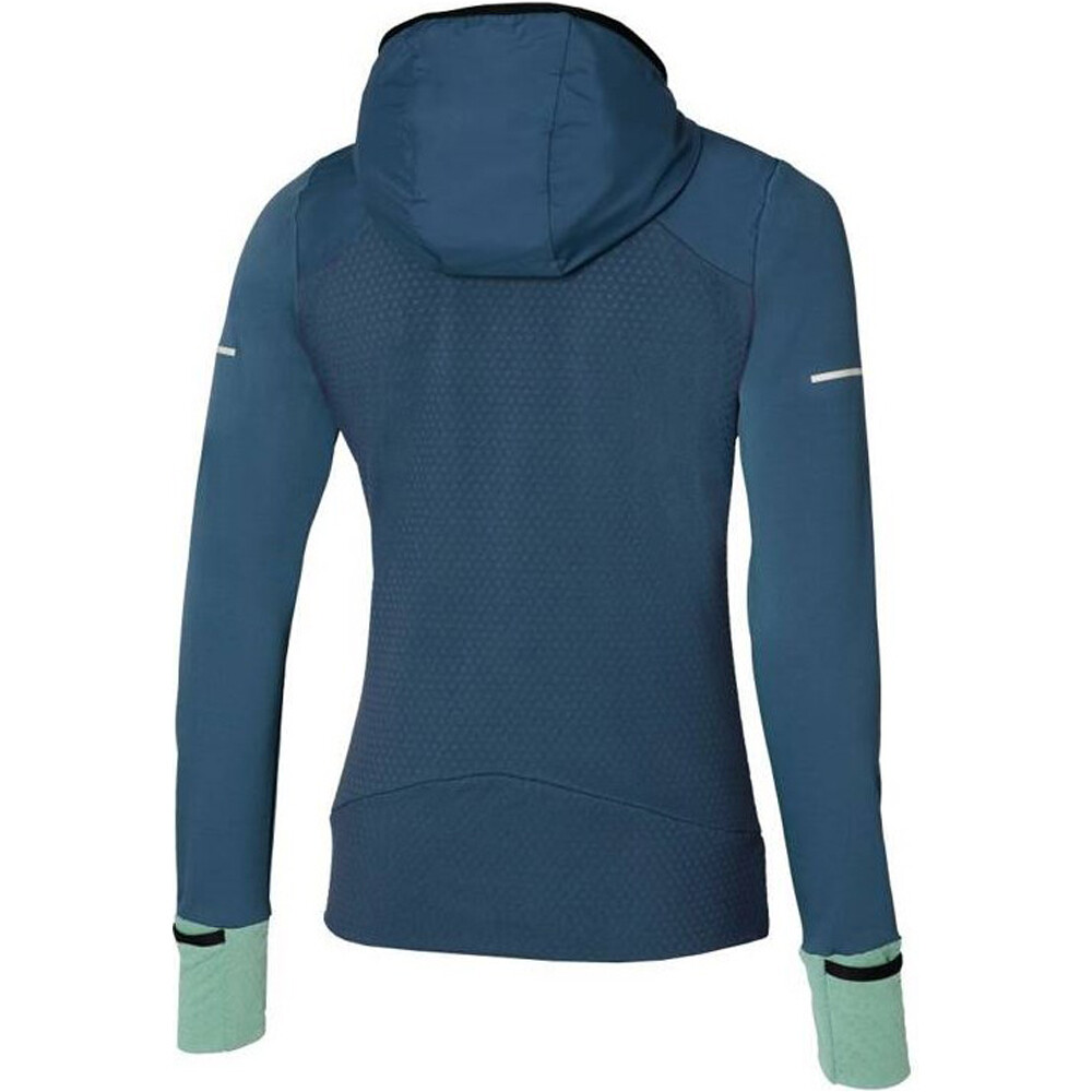 Mizuno CHAQUETA RUNNING MUJER Warmalite Hybrid FZ(W) vista trasera