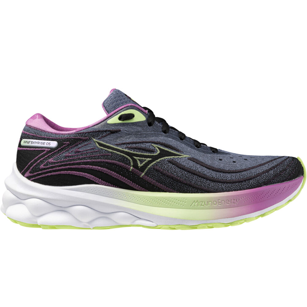 Mizuno zapatilla running mujer WAVE SKYRISE 5 ROXY(W) lateral exterior