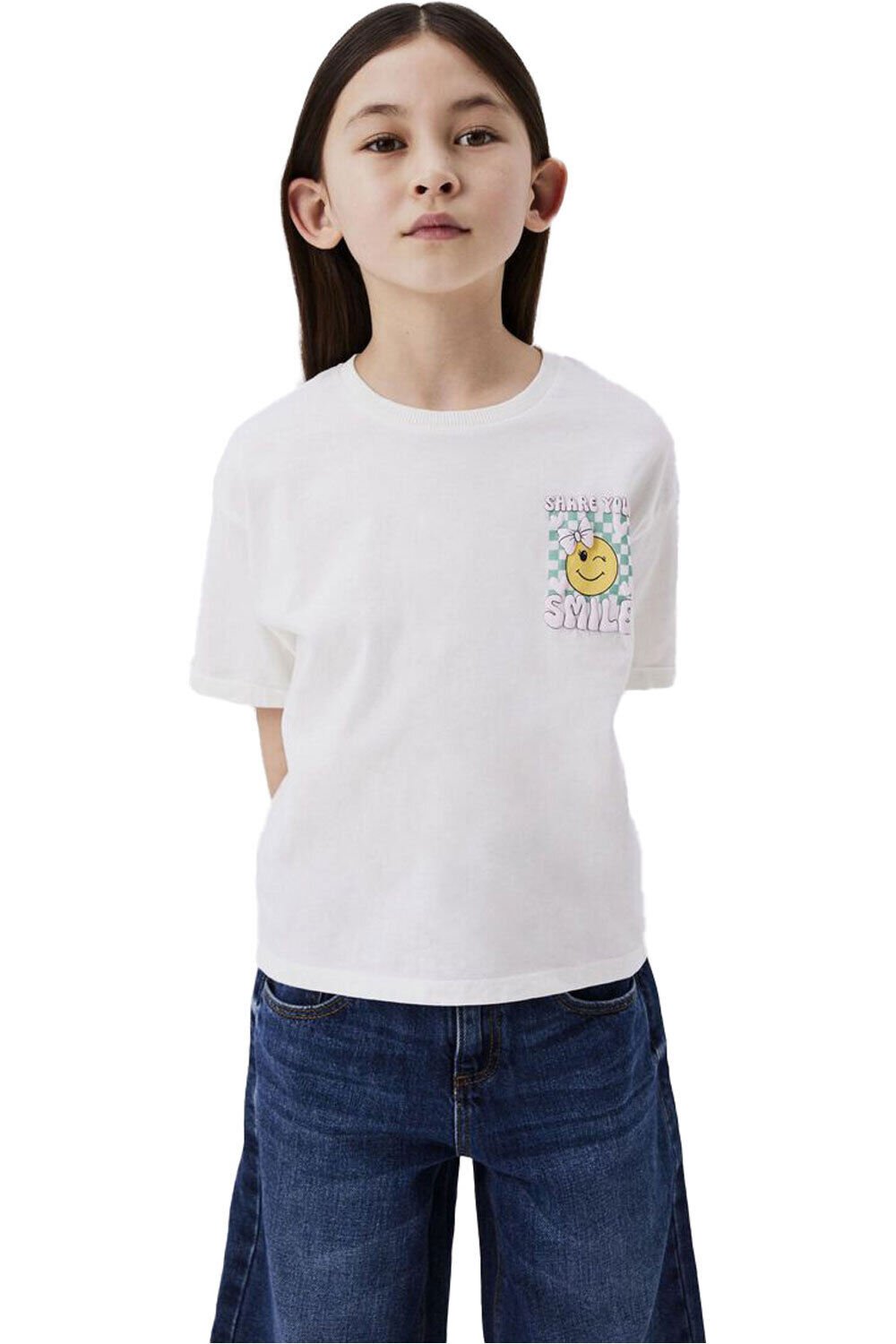 Nameit camiseta manga corta niña NKFKAILAMOS SS BOXY TOP NOOS vista frontal