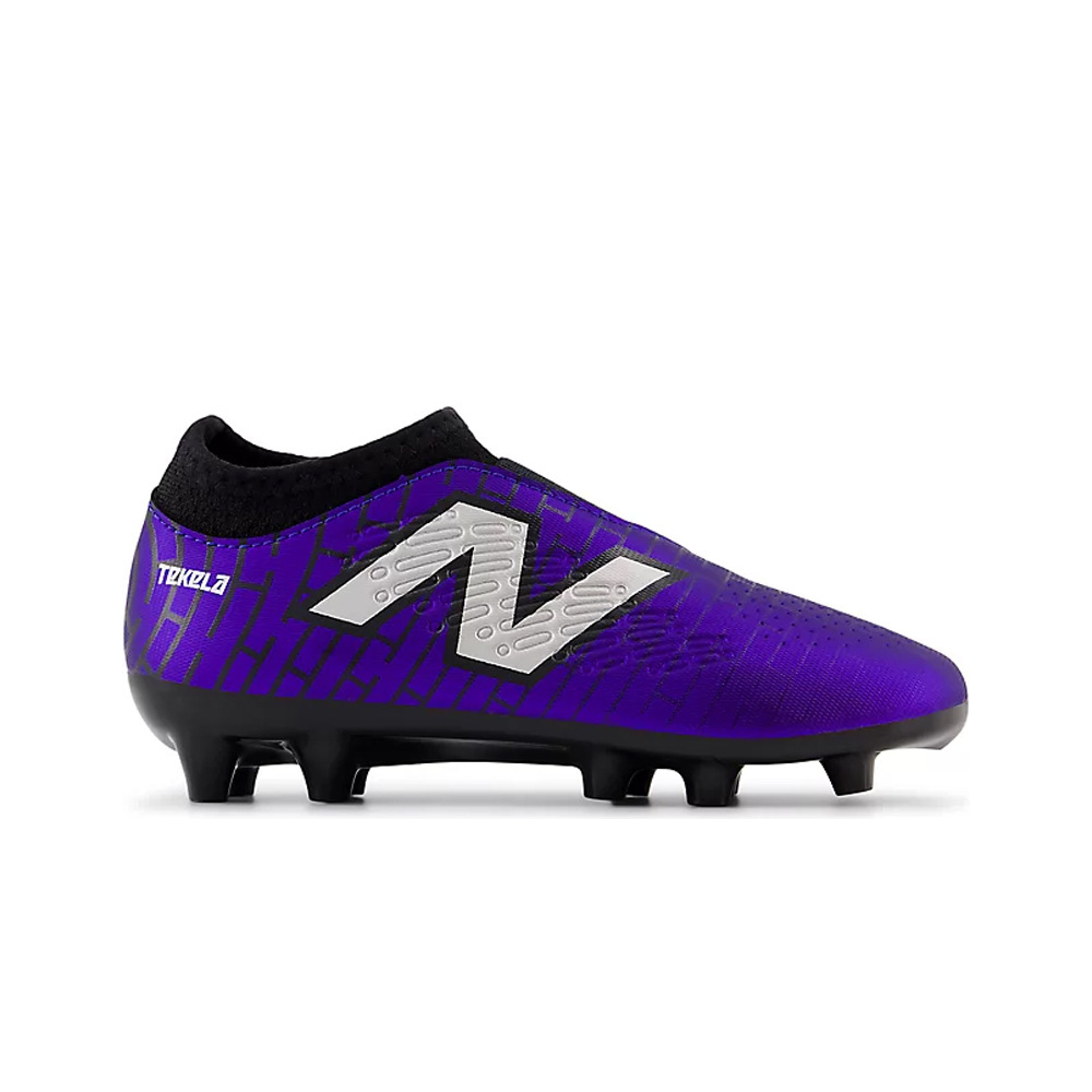 New Balance botas de futbol niño cesped artificial TEKELA MAGIQUE JR FG V4+ lateral exterior