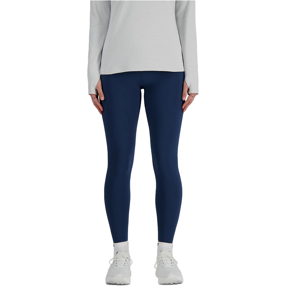 New Balance malla larga running mujer New Balance Sleek 27 Inch High Rise Pkt Legging vista frontal