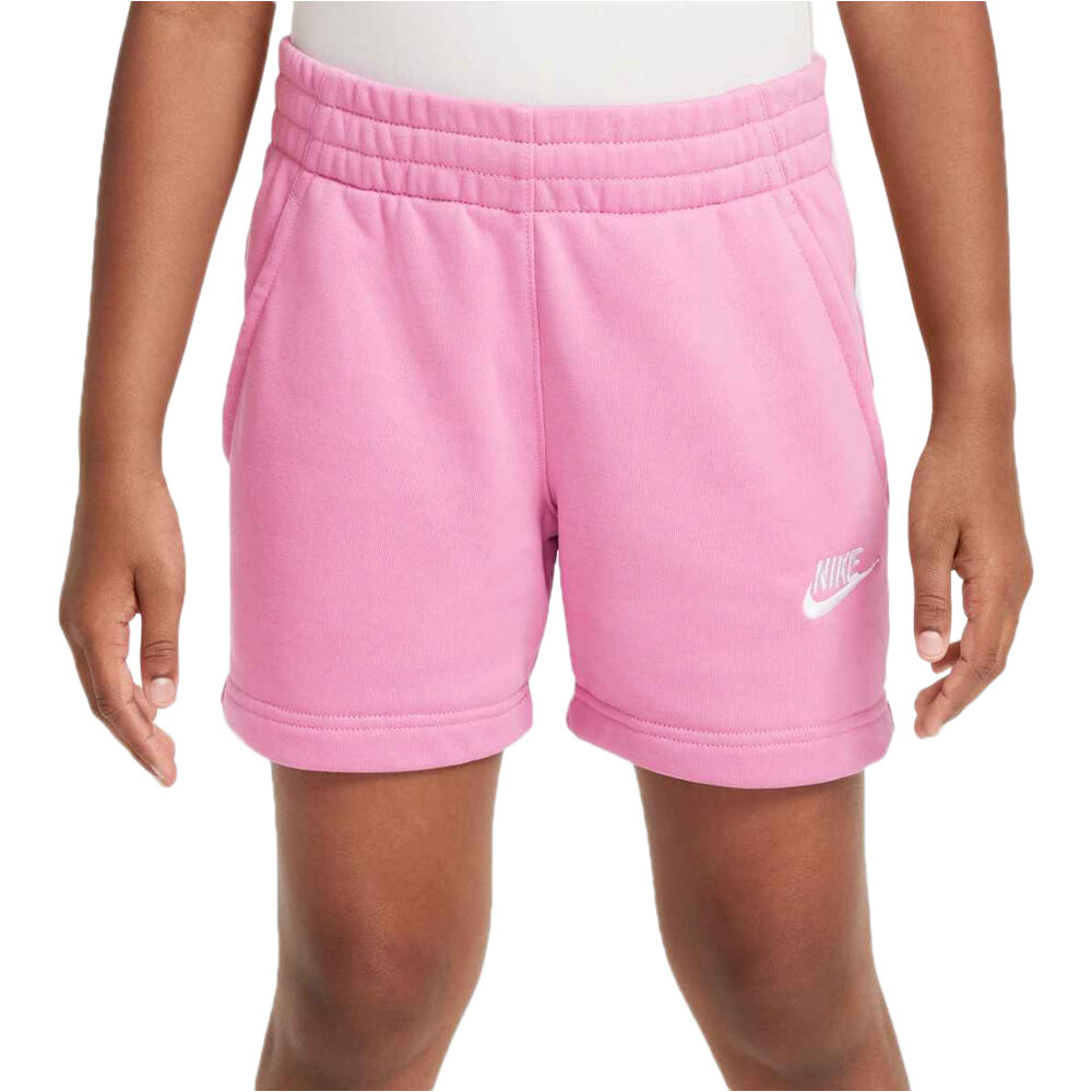 Nike bermuda niña G NSW CLUB FT 5IN SHORT LBR vista frontal