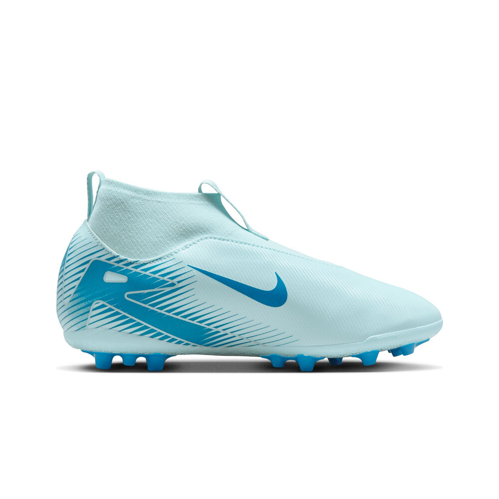 Nike botas de futbol niño cesped artificial JR MERCURIAL ZOOM SUPERFLY 10 ACADEMY AG GRAZ lateral exterior