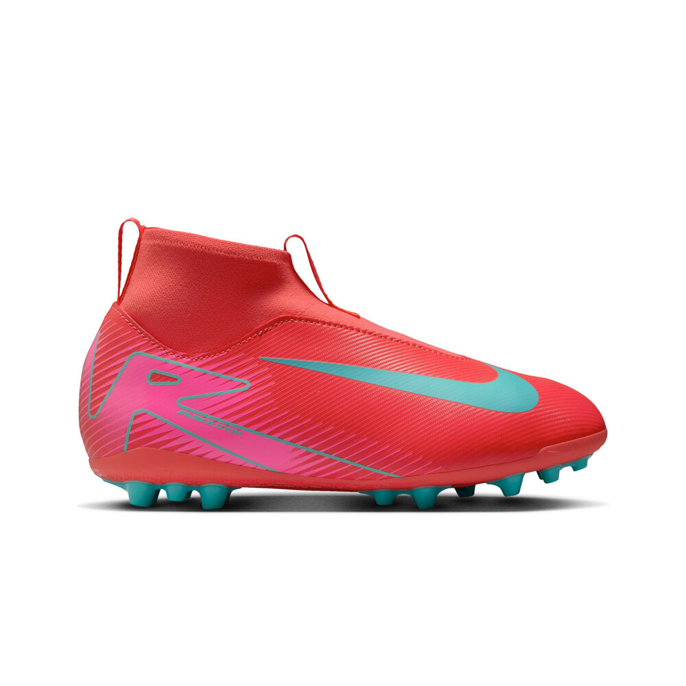 Nike botas de futbol niño cesped artificial JR MERCURIAL ZOOM SUPERFLY 10 ACADEMY AG ROVE lateral exterior