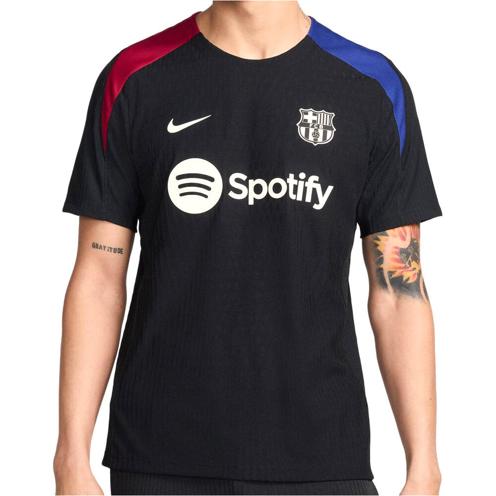 Nike camiseta de fútbol oficiales BARCELONA 25 M NK DFADV STRK EL SSTOP K NERO vista frontal