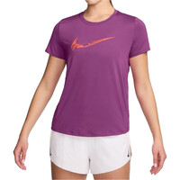 Nike camiseta entrenamiento manga corta mujer W NK ONE SWOOSH HBR DF SS TOP vista frontal