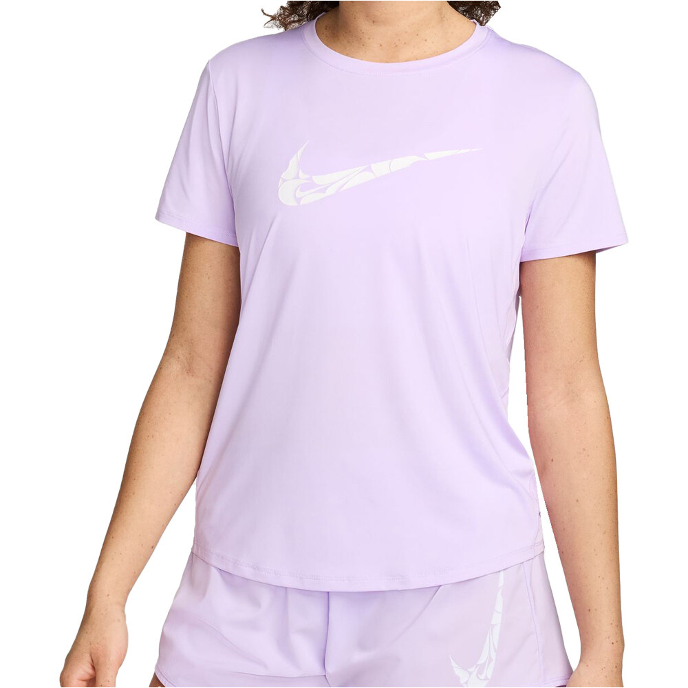 Nike camiseta entrenamiento manga corta mujer W NK ONE SWSH HBR DF SS TOP vista frontal