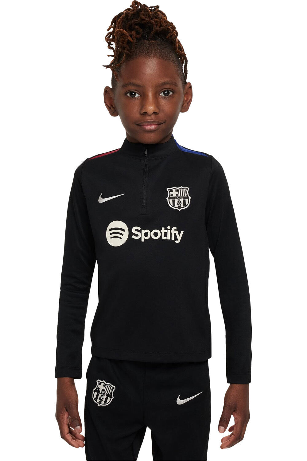 Nike camiseta entrenamiento niño BARCELONA 25 LKNK DF ACDPR DRILL TOP K vista frontal